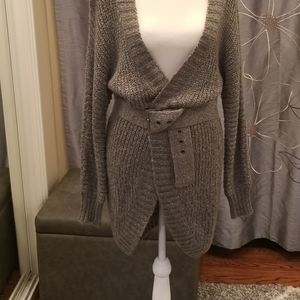 Bcbgmaxazria belted cardigan sweater